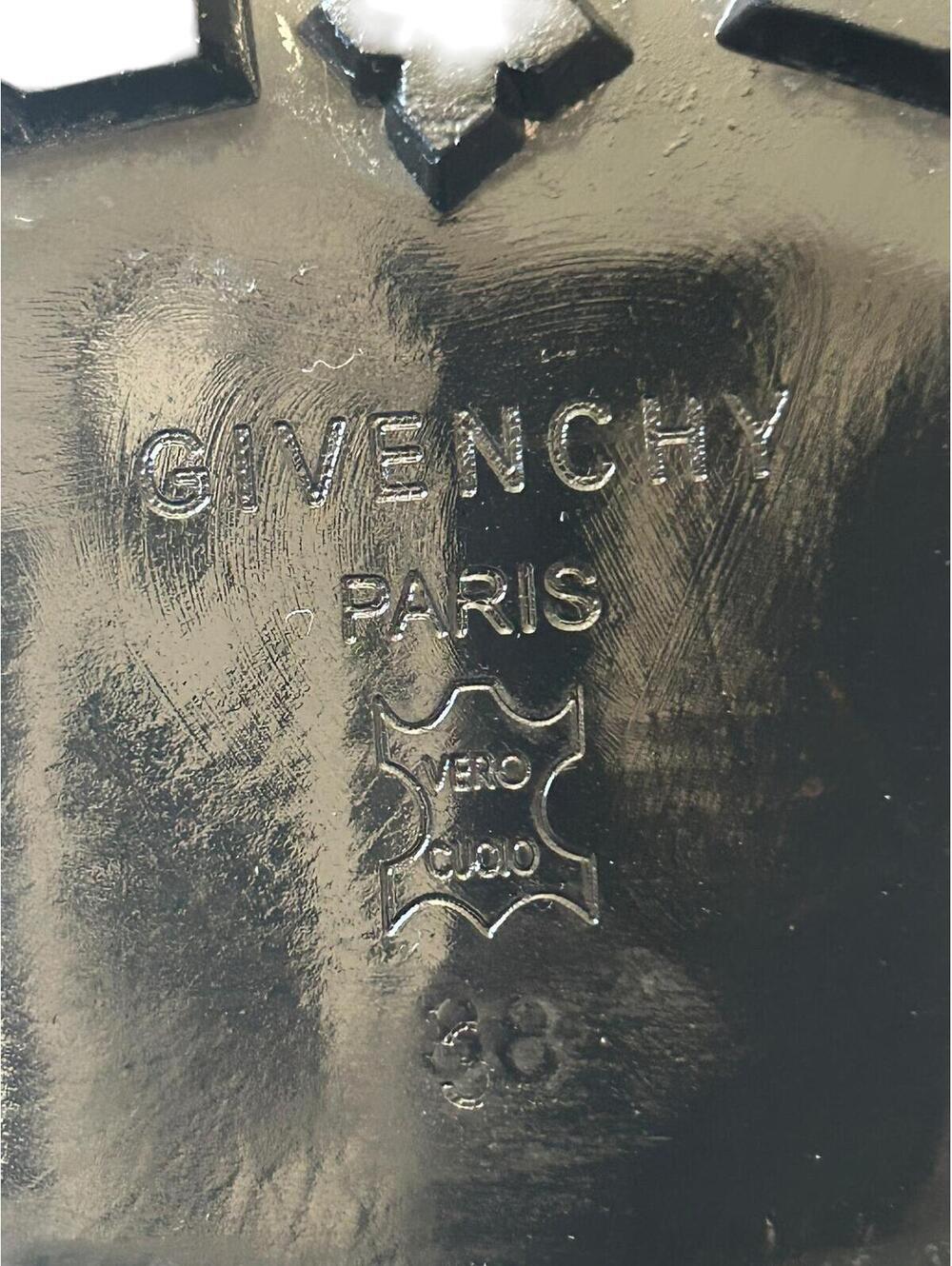 Givenchy Studded Biker Boots Black Leather Harness Moto EU 38/ US 7.5 - Picture 12 of 15